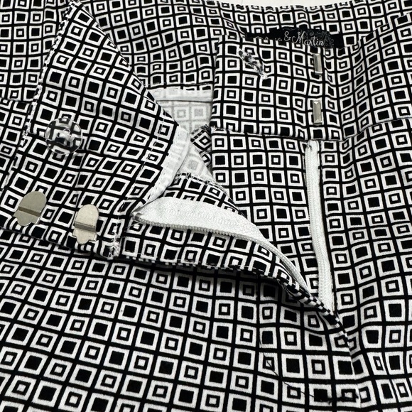 Olivia and Martin Pants Square Geometric Pattern Size 12 Petite - Picture 4 of 5